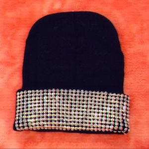 Bedazzled skull cap.